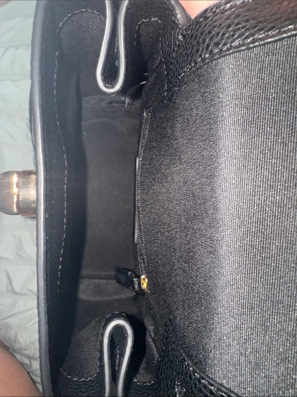 Marc Jacobs Black Pebbled Leather Mini Backpack with Gold Turnlock